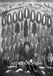 Escena de captura de tiempos antiguos niño atrapado casi cien pieles Calumet MI - Imagen 1 de 1