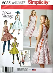 Abito avvolgente Simplicity Pattern 8085 Misses / 2 lunghezze taglie: 6, 8, 10, 12, 14 - Foto 1 di 2