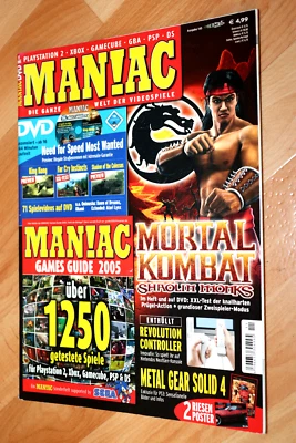 2005 Maniac Magazin Zeitschrift Mortal Kombat Fatal Frame Jak X Metal Gear Solid - Bild 1 von 4