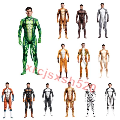 Animal Mono Disfraz Disfraces Tigre Leopardo Estampado 3D Body Fiesta de Halloween Foto 1 de 4