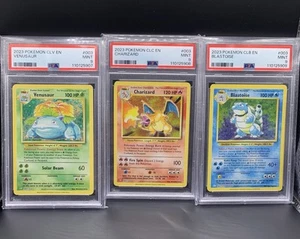 Pokémon Classic Collection Charizard, Venusaur, Blastoise Sequential PSA 9s - Picture 1 of 7