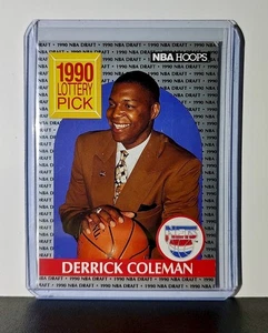 Derrick Coleman 1990 NBA Hoops Draft NBA #390 Card New Jersey Nets - Picture 1 of 2