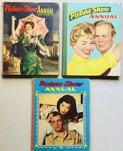 Vintage PICTURE SHOW ANNUAL Lot x3 (1954, 1959, 1960) Film Stars Photos UK - Picture 1 of 23