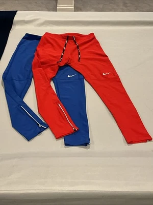 Medias Nike Running Tech 2 por 1 grandes azules rojas para hombre Foto 1 de 4