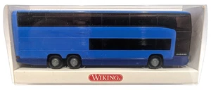 1:87 Scale Wiking 7150137 Mercedes Benz O404DD Double Deck Coach - Blue - MIB - Picture 1 of 1