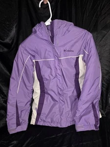 Columbia Purple Weather Resistant Dual Two Tone Coat Lavender Jacket 14/16 Youth - Picture 1 of 10