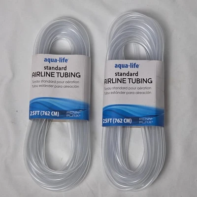 (Lot of 2) Penn-plax Standard Airline Tubing For Aquariums – Clear And Flexible - Image 1 of 2