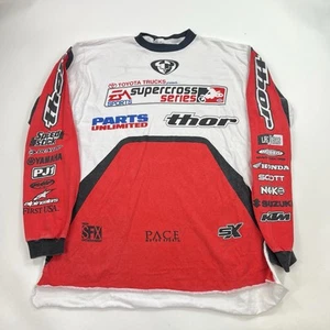 Vintage Motocross Jersey Toyota Trucks Supercross Long Sleeve Shirt XXL 90s Moto - Picture 1 of 12