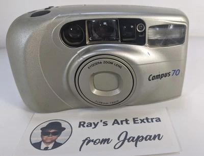 Cámara fotográfica compacta Kyocera Campus 70 35 mm probada batería contacto problema Japón Foto 1 de 4