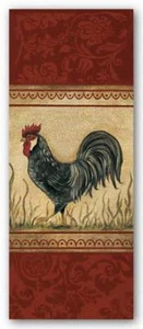 Classic Rooster II Kimberly Poloson Art Print 8x20 - Picture 1 of 1