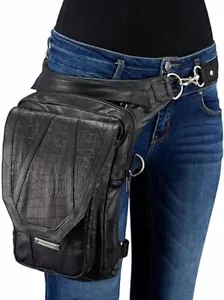BORSA COSCIA EXTRA LARGE IN PELLE NERA IN VERA PELLE - SAOB - Foto 1 di 6