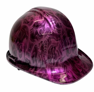 Hydro Dipped Hard Hat SL Series Pink Negative Insanity Skulls Satin - Picture 1 of 4