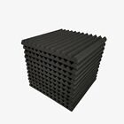 12 pcs 12"x12"x1" Acoustic Foam Black Panel Tiles Wall Record Studio Sound Proof