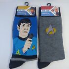 2 Paar neue Star Trek Spock & Next Generation Crew Socke Herren Größe 10-13
