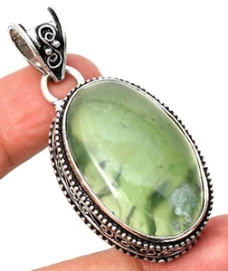 Serpentine Gemstone 925 Sterling Silver Handmade Jewelry pendant 1.77" - Picture 1 of 7