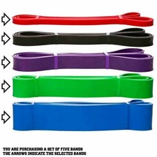 NEW Resistance Bands Natural Latex Loop Pull Up Assist Band Exercise Gym FHFUK