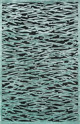 Momeni Platinum Viscose With Cotton Backing Teal Area Rug 3'3" X 5'3" - Image 1 of 4