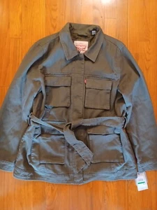 Levi's Women's Midweight Cotton Belted Shirt Jacket Size L - Picture 1 of 6