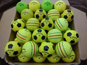 60 Callaway Supersoft, Warbird, ERC Soft Yellow Mix Used Golf Balls 5A / 4A - Picture 1 of 2