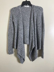 Abercrombie Kids Wrap Cardigan Black & Gray Speckled Sz Large - Picture 1 of 7