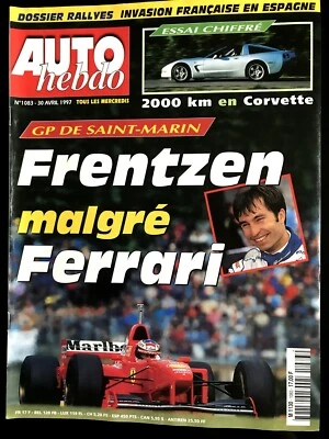 AUTO HEBDO 1083 du 30/04/1997; GP de Saint-Marin; Frentzen/ Essai Corvette - Photo 1/2