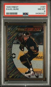 1995-1996 Topps Finest Gold Rare Pavel Bure #187 PSA 8 NM-MT Vancouver Canucks - Picture 1 of 3