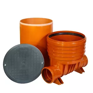 Kontrollschacht DN400, Revisionsschacht, Abwasserschacht, Deckel, Komplett SET - Bild 1 von 12
