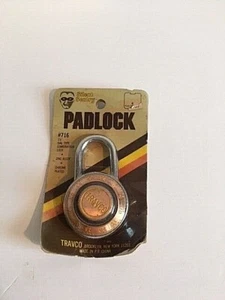 Sealed Travco Vintage Silent Sentry Padlock #716 Zinc Alloy Chrome Plated - Picture 1 of 2