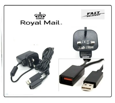 NEW MICROSOFT XBOX 360 KINECT SENSOR MAINS POWER SUPPLY ADAPTER UK AC USB - Image 1 of 4