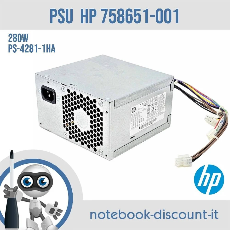 Alimentatore HP 758651-001  280w Psu per Computer DESKTOP  Ps-4281-1HA - Immagine 1 di 1