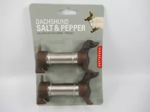 Kikkerland Dachshund Salt & Pepper Shakers - Picture 1 of 9