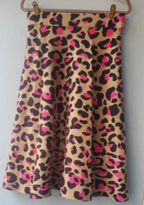 Est 1946 Animal Print Size Fushsia Brown And Black Skirt Size M - Picture 1 of 11