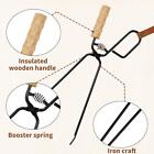 # Outdoor Campfire Fireplace Tongs Log Grabber Long Wood Stove Fire Place Tool