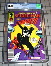 MARVEL TEAM-UP 141 NEWSSTAND 2ND BLACK SUIT CGC 8.0 1984 Spider-Man 4078867002