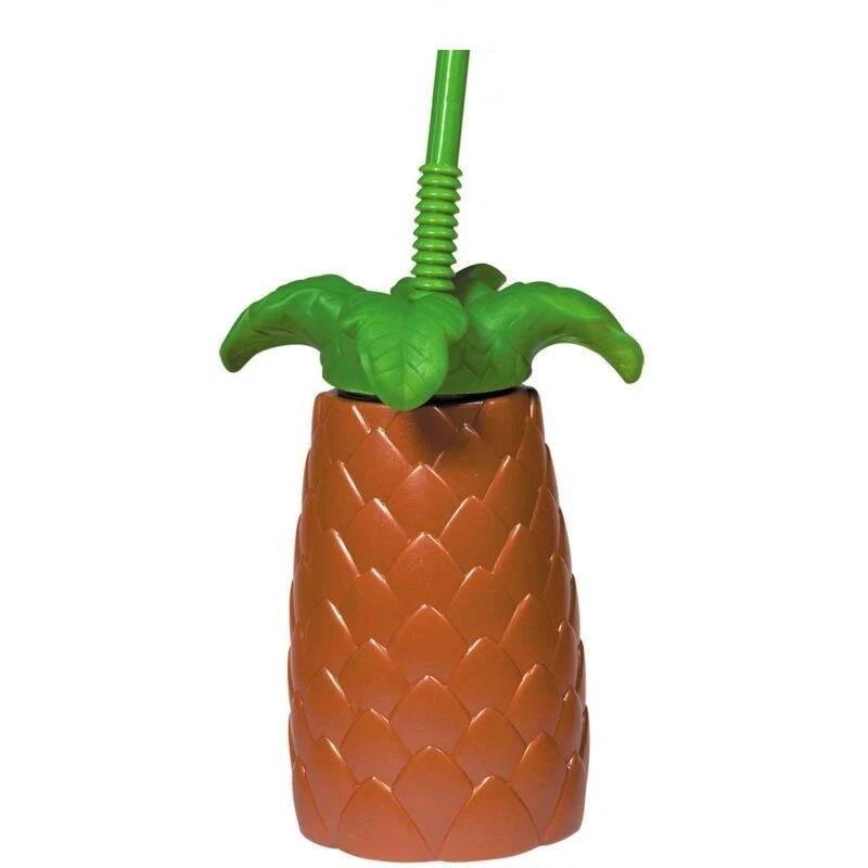 Palm Tree Shaped 22 oz Plastic Sippy Cup Luau Party Tableware Supplies - Image 1 of 1