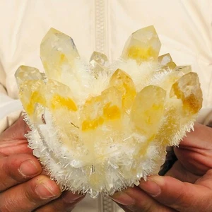 655g seltene neue funkelnde gelbe Phantom Quarz Kristall Cluster Proben 163 - Bild 1 von 12