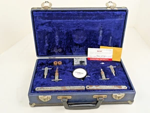 Starrett 25-141 Dial Indicator Jeweled .250" Range Blue Case Set Vintage Parts - Picture 1 of 24