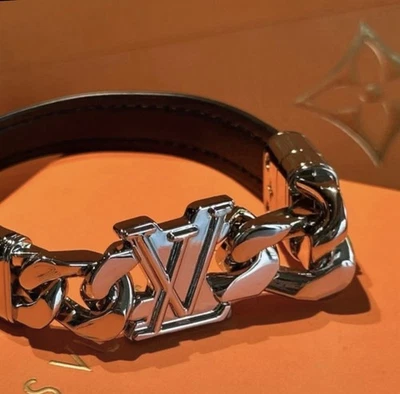 Braccialetto Louis Vuitton Nero e Argento - Immagine 1 di 4