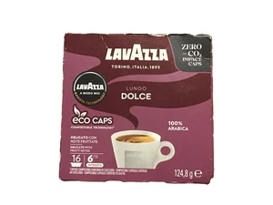 LAVAZZA Lungo Dolce Eco Kapseln Pods 100% Arabica Rich 124,8g 16 Pods - Bild 1 von 2