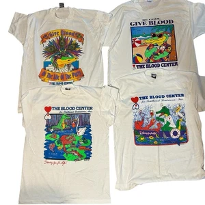 Vintage 91-92 Posten x 4 Southeast LA New Orleans Blood Center T-Shirt Einzelnaht XL - Bild 1 von 18