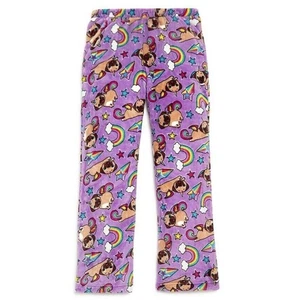 Pantalones de pijama difusos Pugicorn rosa caramelo para niñas en lila talla 2/3 precio de venta sugerido por el fabricante $30 - Imagen 1 de 1