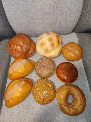 Vintage Lot Of 9 Artificial Bread Display Prop Faux Food Display Home Décor - Image 1 of 4