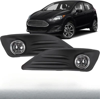 Fog Lights For 2014 2015 2016 2017 2018 Ford Fiesta Bumper Lamps Kit Clear Lens - Image 1 of 4