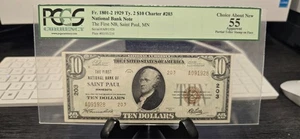 $10 1929 National Currency Fr#1801-2 Bank Note Of Saint Paul Minnesota 55PCGS - Picture 1 of 2
