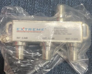 25 x Extreme Broadband BDS103HB 3-Way Digital Cable Coaxial Splitter - Balanced - Picture 1 of 4