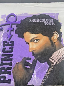 Camiseta grande vintage de la gira de conciertos Prince Musicology 2004 doble cara para hombre - Imagen 1 de 10