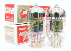 Match 1 pair NEW Genalex Gold Lion 12AU7 ECC82 B749 Tubes ECC802S Cryo version - Picture 1 of 6