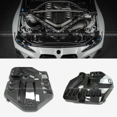 Крышка двигателя из сухого углерода (S58) для BMW M2 G87 M3 G80 G81 M4 G82 G83 Pre-preg - Изображение 1 из 4