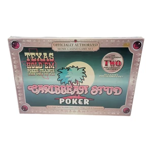 TDC Games Texas Hold'Em Caribbean Stud Poker Trainer Home Casino Game Set - Picture 1 of 6