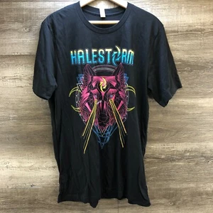 Halestorm Graphic Band T-Shirt –L – Black – Neon Wolf Design – Rock Tee - Picture 1 of 8